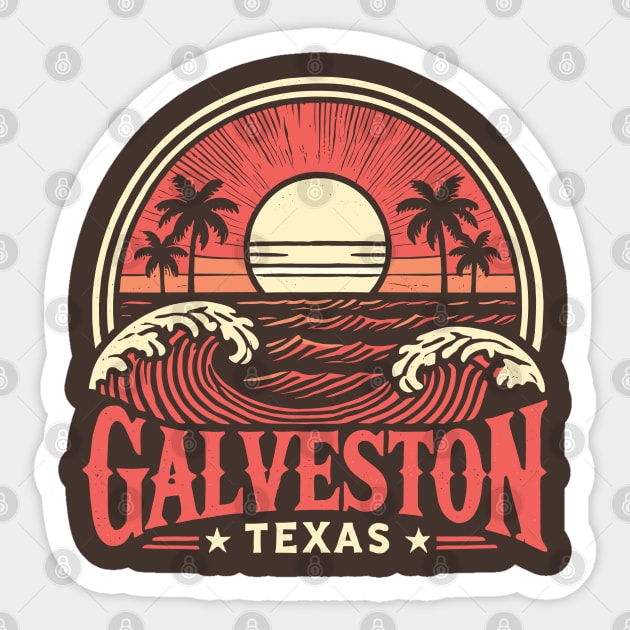 Galveston Texas Sticker by JessArty